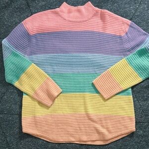 UNIF Multicolor Striped Turtleneck Sweater